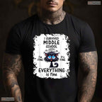 Funny I Survived Middle School Graduation Class Of 2026 Student Commemorative T-Shirt