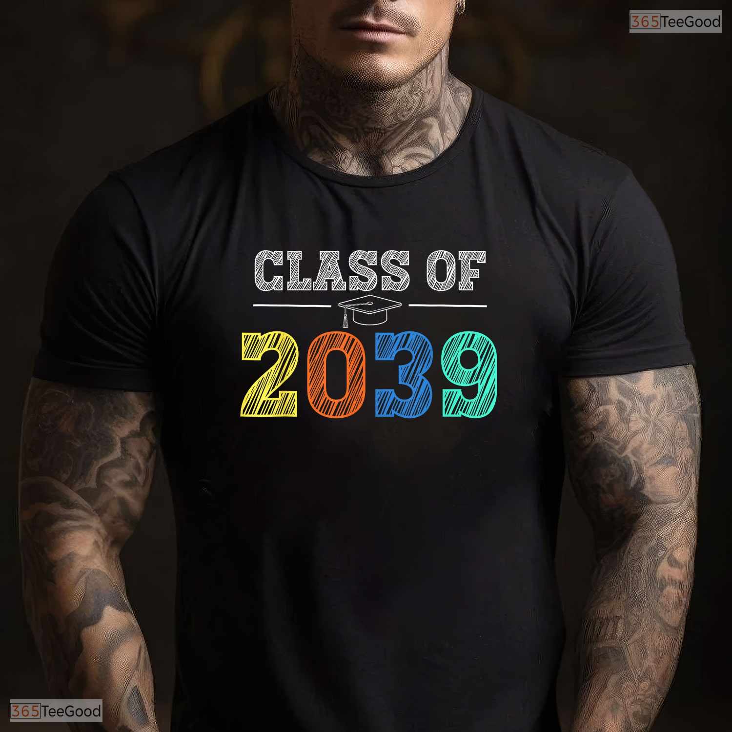Class Of 2039 Grow With Me First Day Of School Milestone Youth Graduation Party Shirt