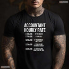Funny Accountant Hourly Rate Accounting Degree Graduate Finance Humor Graduation Shirt