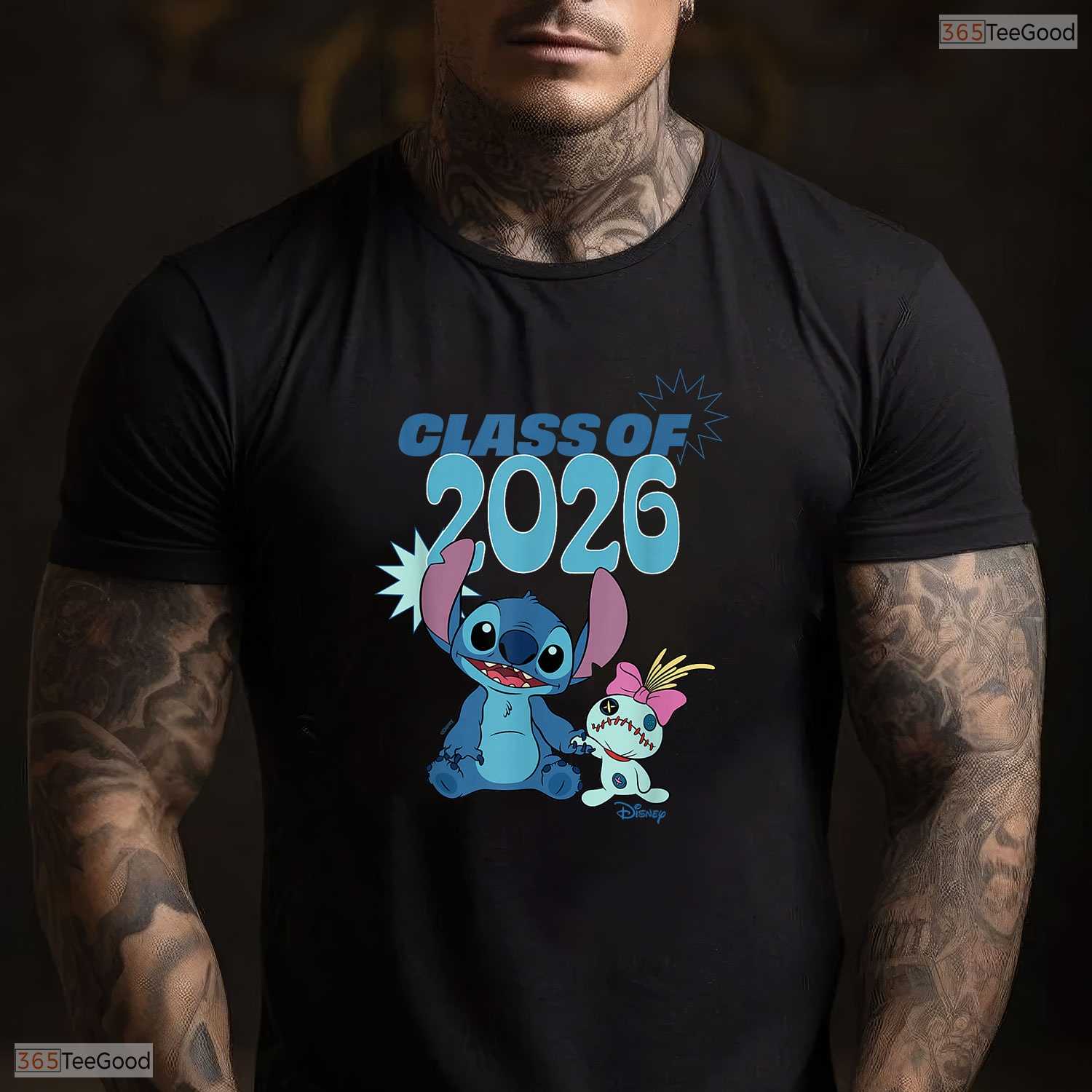 Cute Tropical Alien Theme Class Of 2026 Graduation Stars Senior Celebration T-Shirt