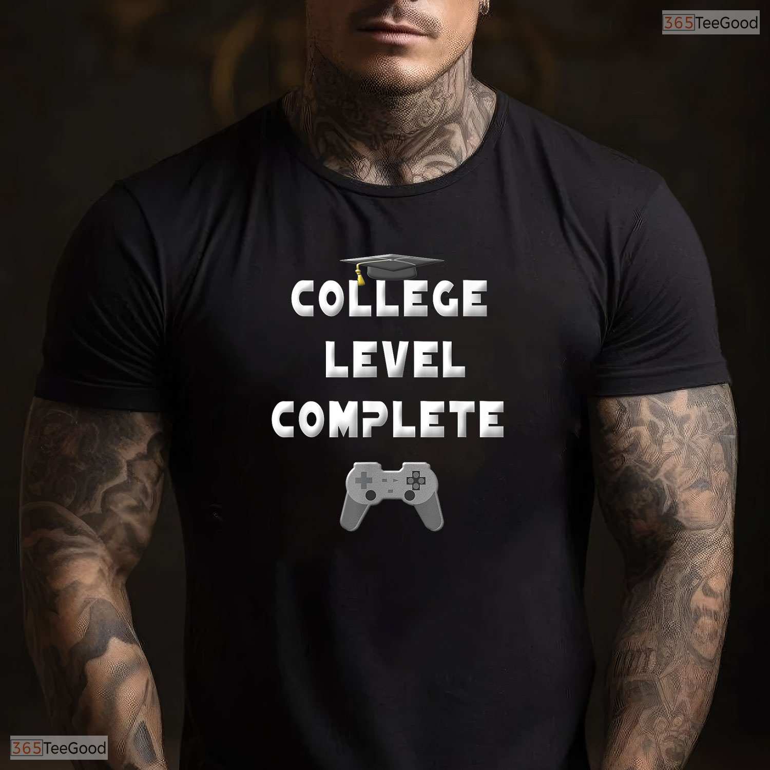 College Level Complete Class Of 2026 Funny Video Gamer University Graduation T-Shirt