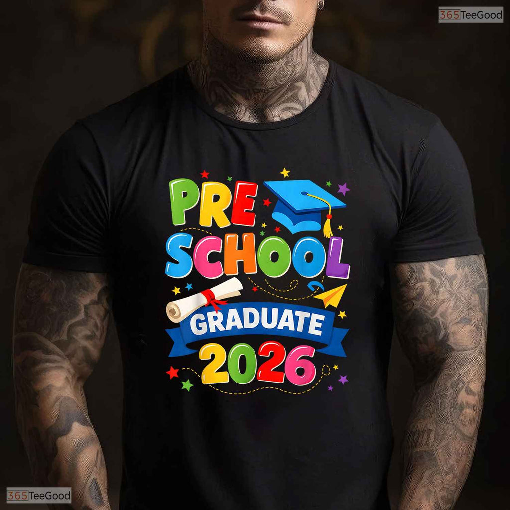 Awesome Preschool Graduation 2026 Pre-K Graduate Kids Boys And Girls Party T-Shirt