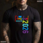 Colorful Kids Pre-K Grad 2026 Preschool Graduation Celebration Boys T-Shirt