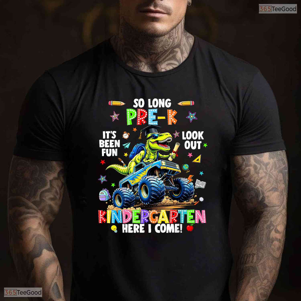 Awesome So Long Pre-K Kindergarten Here I Come Graduation Boys Day T-Shirt