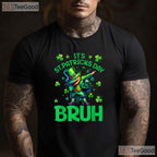 Bruh Leprechaun Hat St Patricks Day T-Shirt Funny Boys Kids School Tee