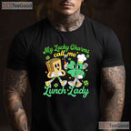 My Lucky Charms Call Me Lunch Lady St Patricks Day T-Shirt School Tee