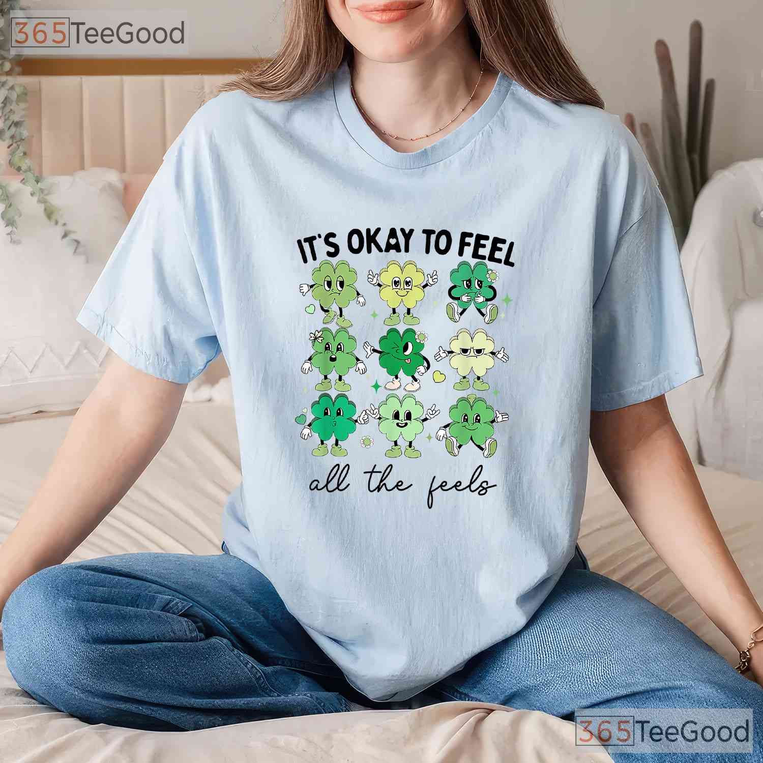 Its Okay To Feel All The Feels SPED St Patricks Day T-Shirt Teacher Tee