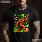 Bigfoot Sasquatch Carrying Shamrock St Patricks Day T-Shirt Hide Seek Champ