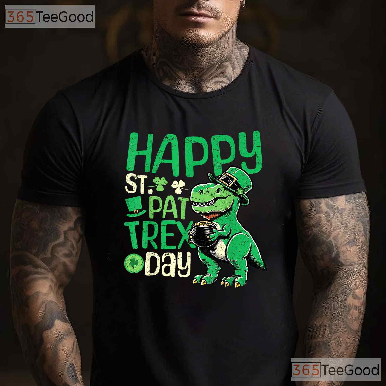 Happy St Pat Rex Day Dinosaur St Patricks Day T-Shirt T-Rex Boys Toddler