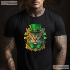 Funny Cat St Patricks Day T-Shirt Cute Kitten Irish Pet Lover Men Women