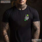 Skeleton Hand Rock On St Patricks Day T-Shirt Funny Music Lover Men Gift