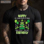 Happy St Patricks Day Birthday T-Shirt Born Lucky Irish Celebration Tee