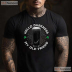 Hello Darkness My Old Friend St Patricks Day T-Shirt Funny Stout Beer Tee