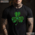 Lucky Dog Paw Shamrock St Patricks Day T-Shirt Cute Puppy Animal Lover Pet Tee