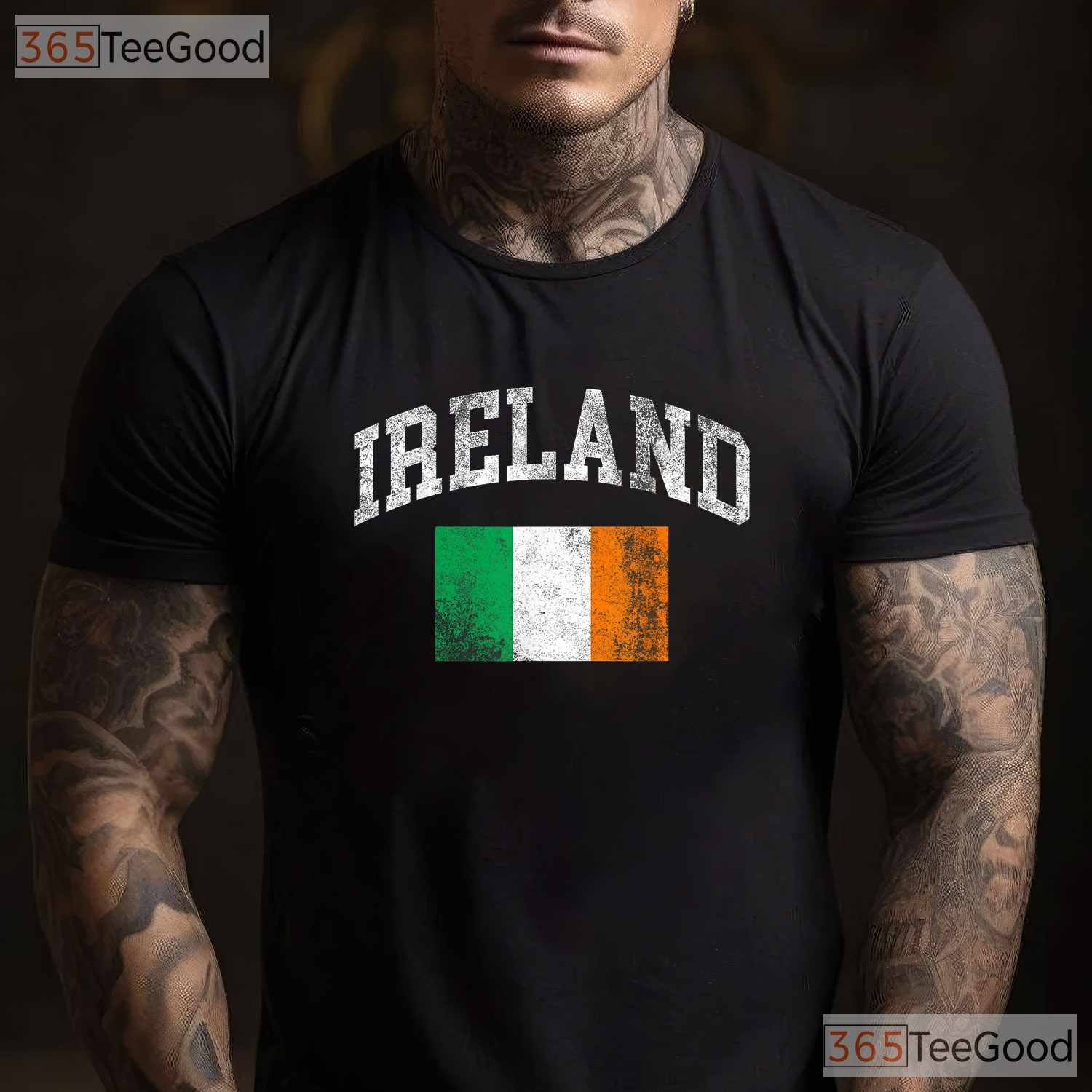 Vintage Ireland Flag St Patricks Day T-Shirt Distressed Irish Pride Heritage