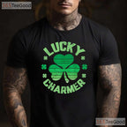 Lucky Charmer Funny St Patricks Day T-Shirt Cute Boys Girls Kids Youth Tee
