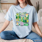 One Lucky Teacher Era St Patricks Day T-Shirt Retro Groovy School Faculty