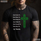 St Patricks Day Prayer T-Shirt Irish Christian Cross Religious Faith Gift