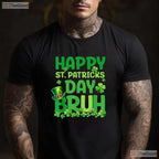 Bruh St Patricks Day T-Shirt Funny Teens Boys Kids Green Shamrock Meme Tee