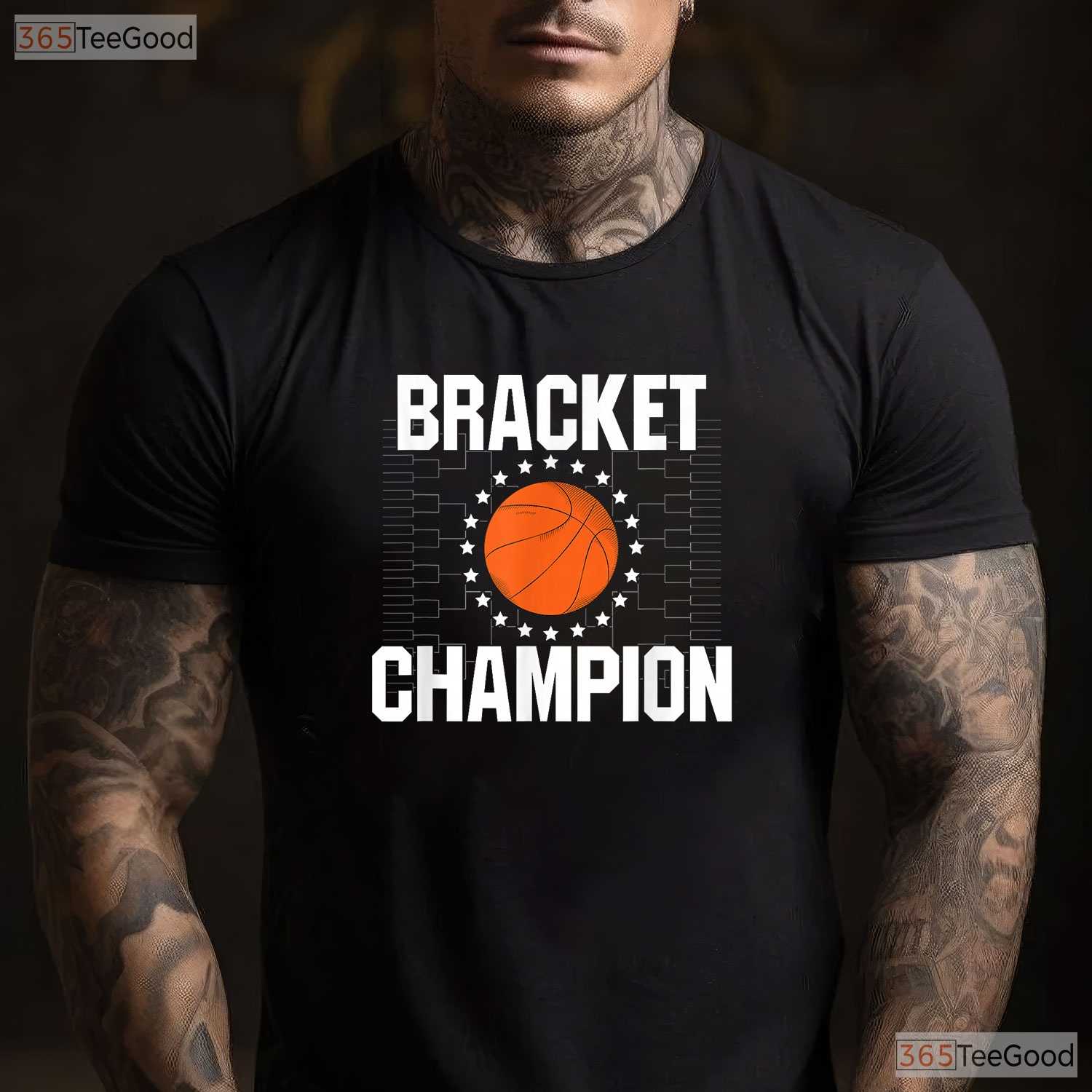Bracket Champion College Basketball T-Shirt Tournament Winner Trophy Gift Tee