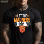 Let The Madness Begin Vintage T-Shirt Retro College Basketball Tournament Tee