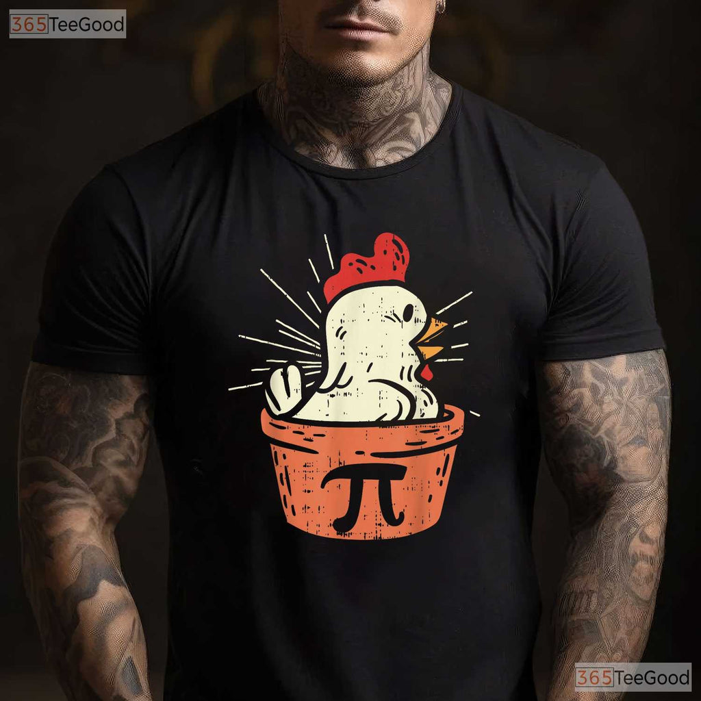 Funny Chicken Pot Pi Shirt Day Math Lover Geek Gift 3 - 14 Pun Food T-Shirt