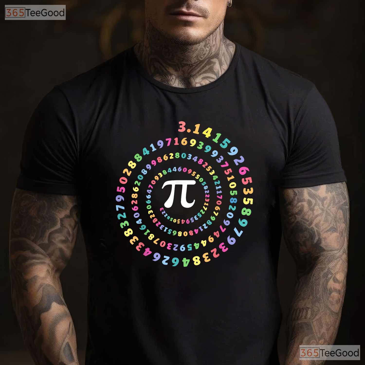 Pi Spiral Novelty Pi Day Tee T-Shirt 3 - 14 Number Math Geek Teacher Top