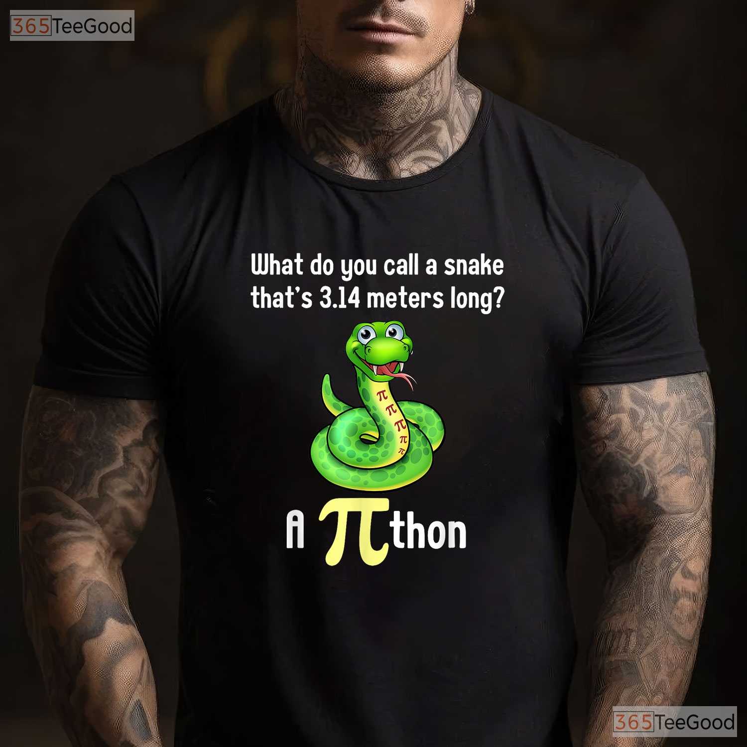 Funny Pi Day Puns Pithon Math Teacher Jokes T-Shirt Coding Snake Gift