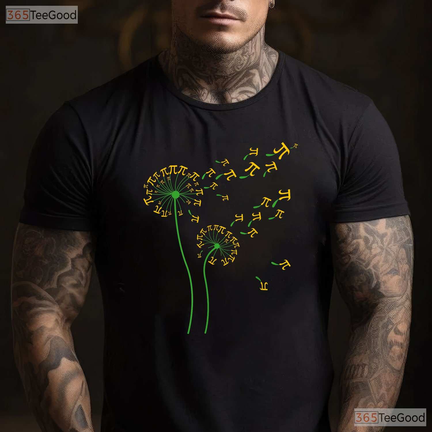 Pi Dandelion Flower T-Shirt 3 - 14 Number Math Nature Geek Teacher Gift