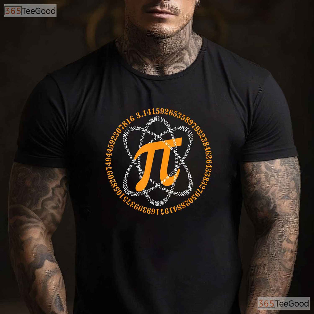 Math Pi Shirt Atom Symbol Pi Day Science Teacher Physics Geek Gift Tee