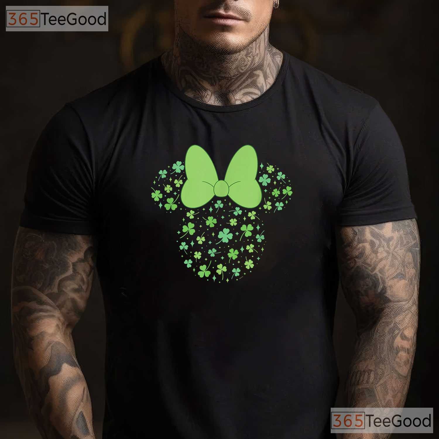 Disney Minnie Mouse Icon Shamrock St Patricks Day T-Shirt Cute Disney Tee