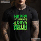 Bruh St Patricks Day T-Shirt Funny Teens Boys Kids Green Shamrock Meme Tee