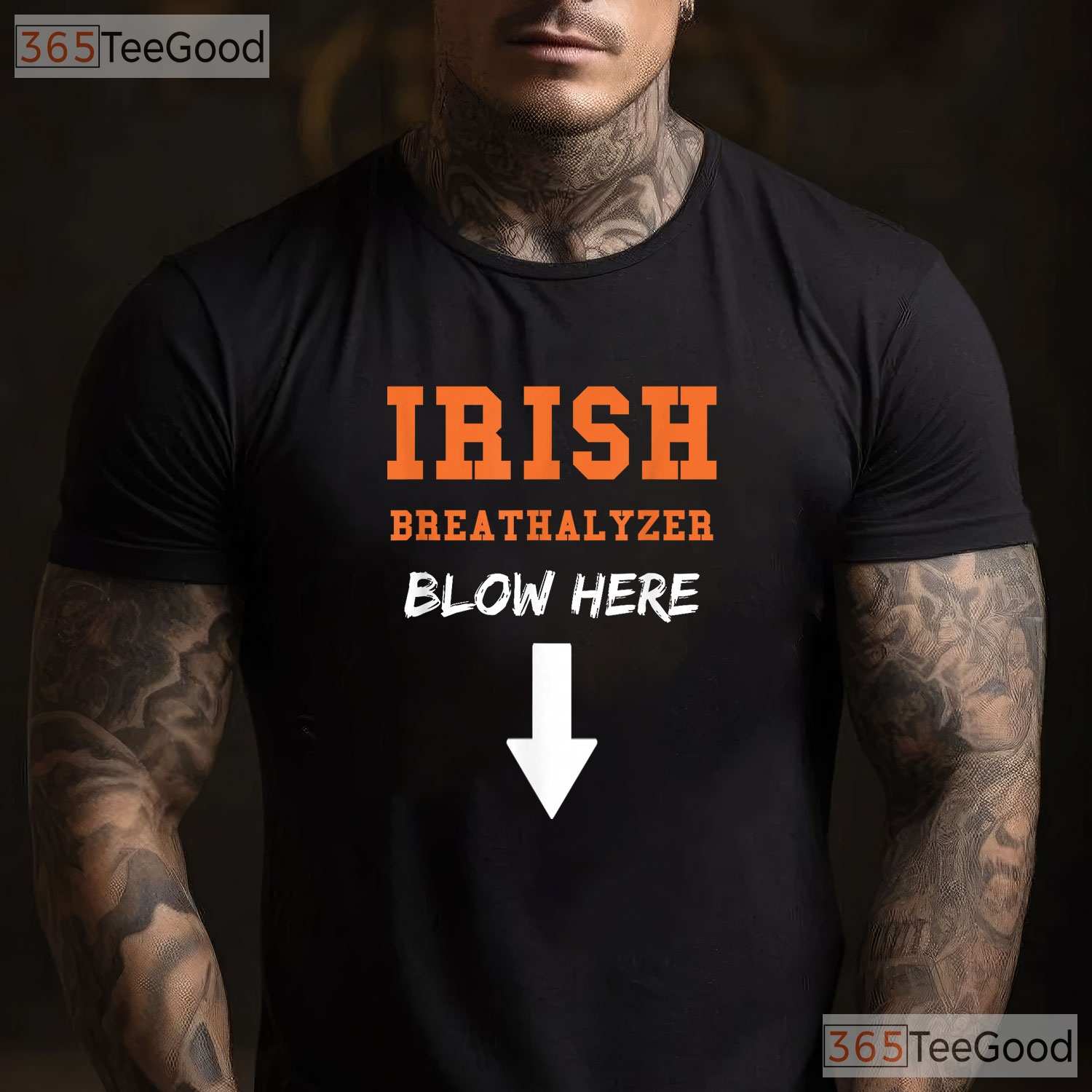 Dirty Irish Breathalyzer St Patricks Day T-Shirt Funny Adult Humor Blow Tee