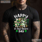 Happy St Patricks Day Dog Puppy Lover T-Shirt Cute Kids Boys Girls Pet Tee
