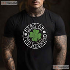 Dibs On The Redhead St Patricks Day T-Shirt Funny Clover Stamp Couple Tee