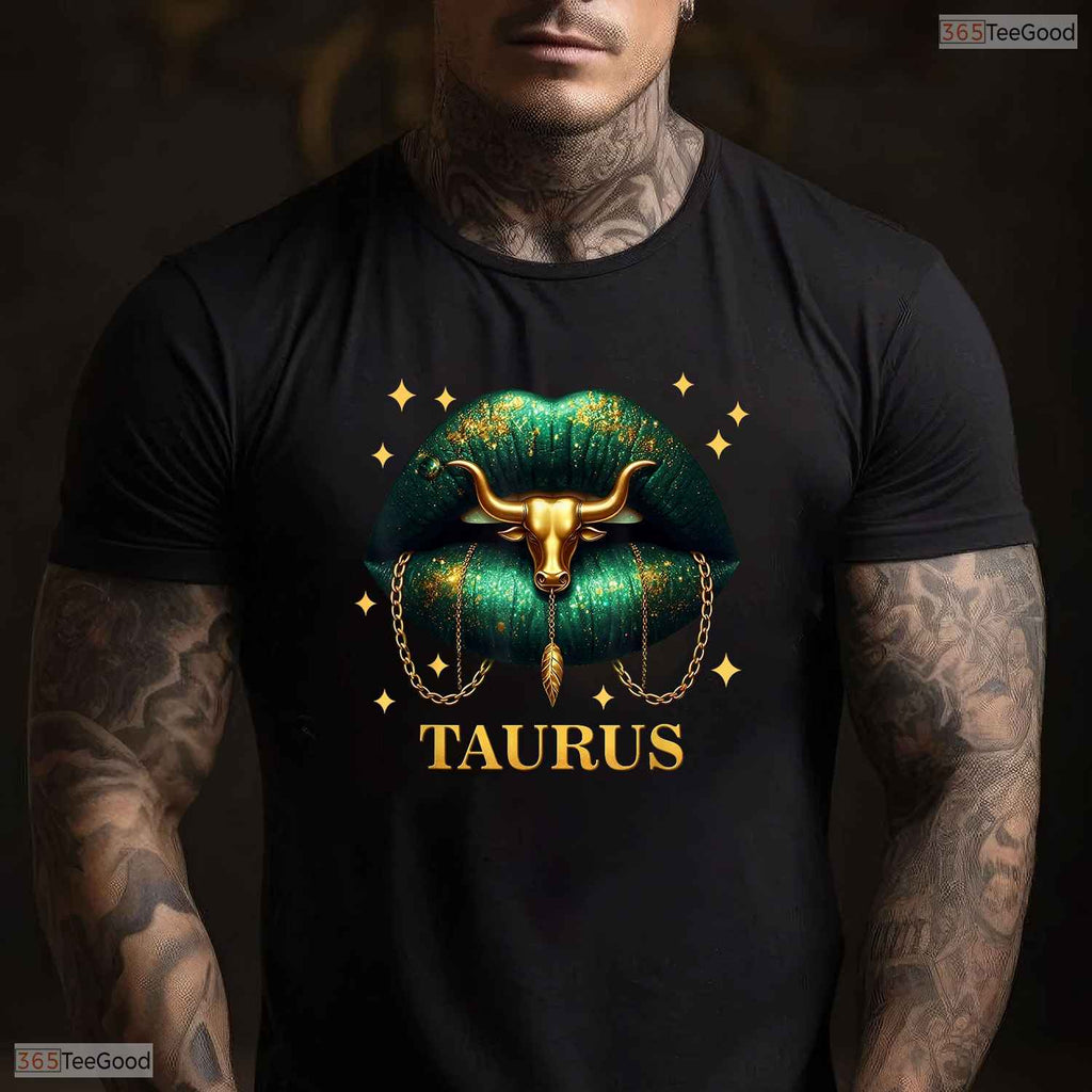 Taurus Queen Zodiac Sign Women Lips T-Shirt- Unique May Birthday Shirt Gift