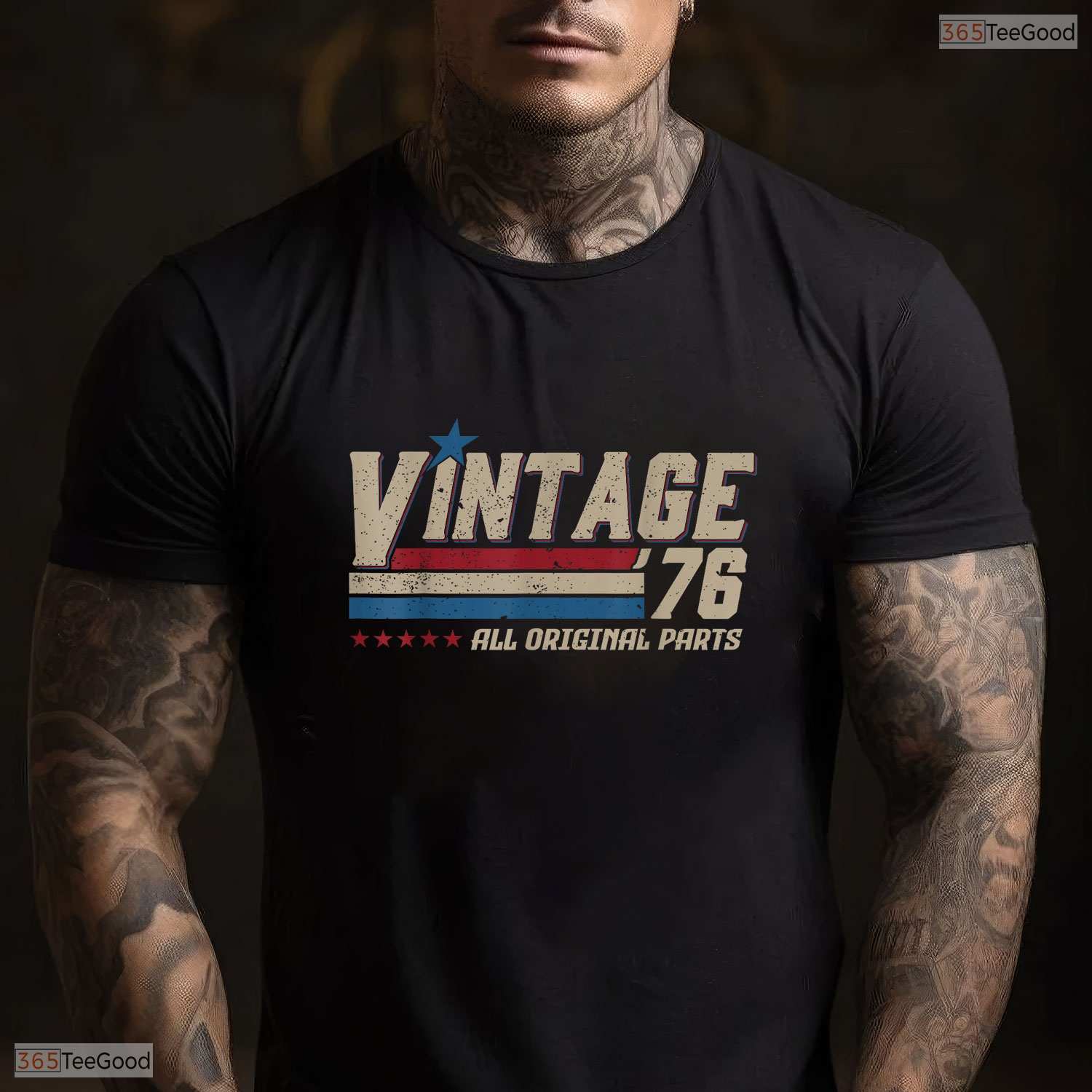 Vintage 1976 All Original Parts Men T-Shirt- Unique May Birthday Shirt Gift