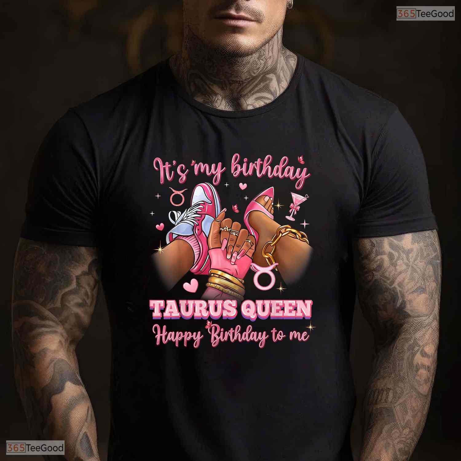Taurus Queen High Heels Sneakers Nails T-Shirt- Unique May Birthday Shirt Gift