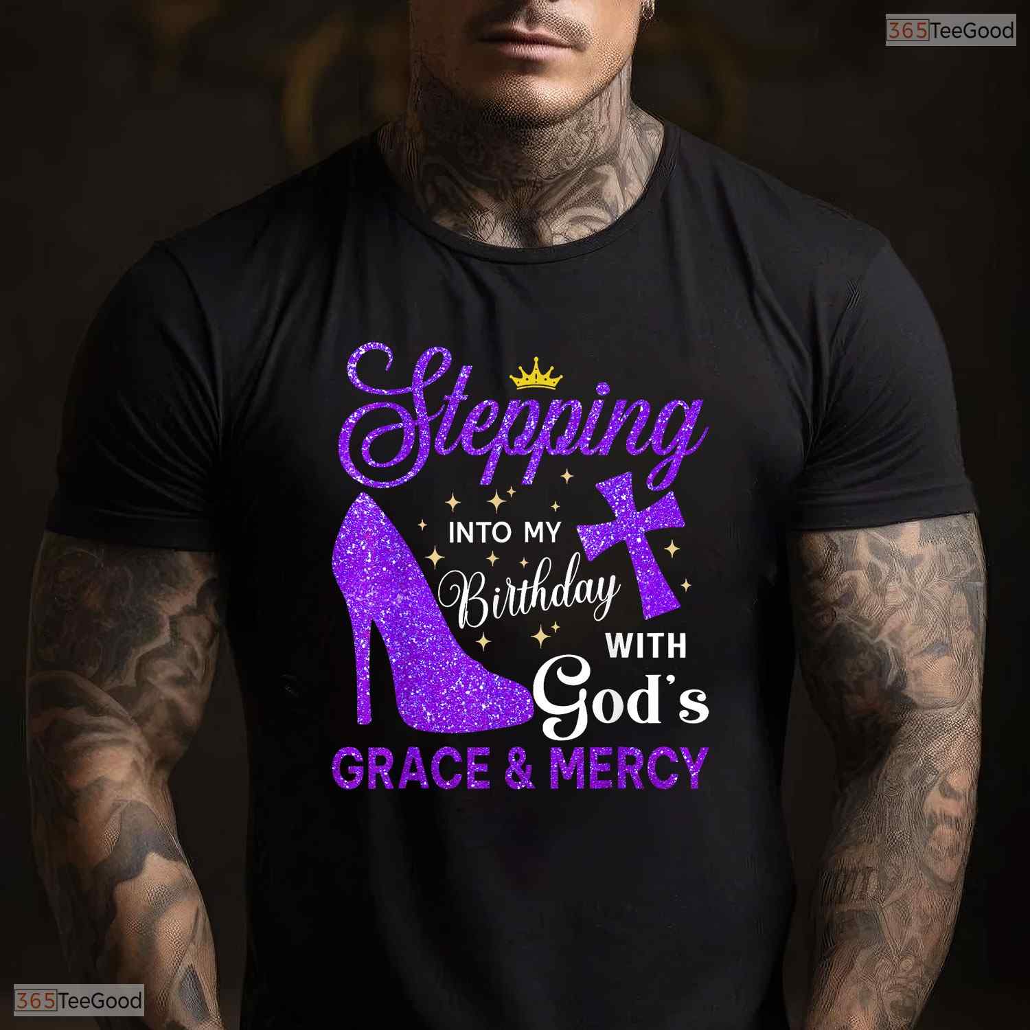 Stepping Into My May Birthday With God's Grace And Mercy Blessed T-Shirt Gift