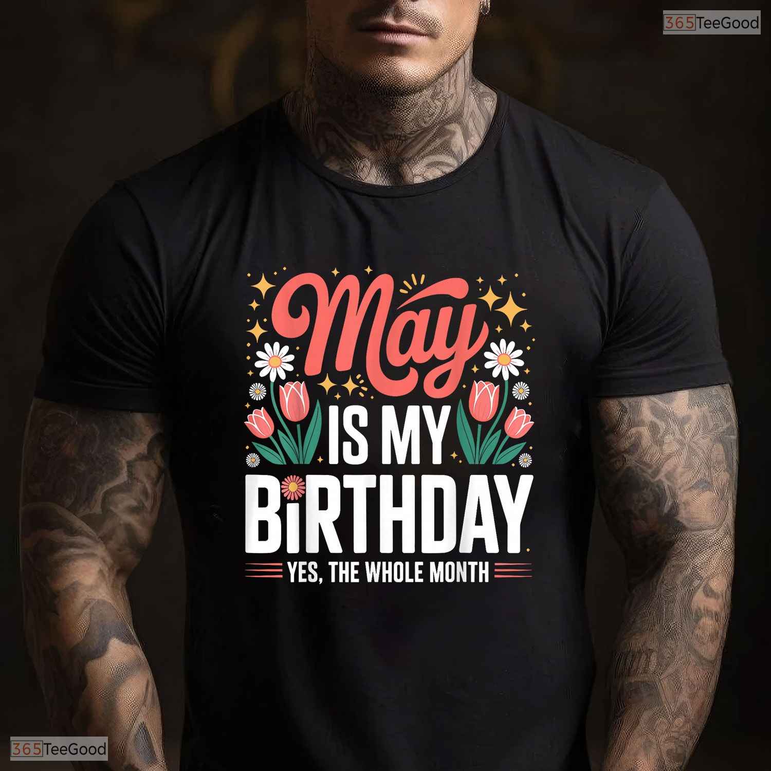 Cute May Is My Birthday Yes The Whole Month Floral Women's Celebration T-Shirt