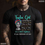 Fierce Black Queen Afro Woman Taurus Girl Zodiac May Birthday T-Shirt For Her