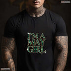 Beautiful I Am A May Girl Emerald Green Birthstone Themed V-Neck T-Shirt For Women