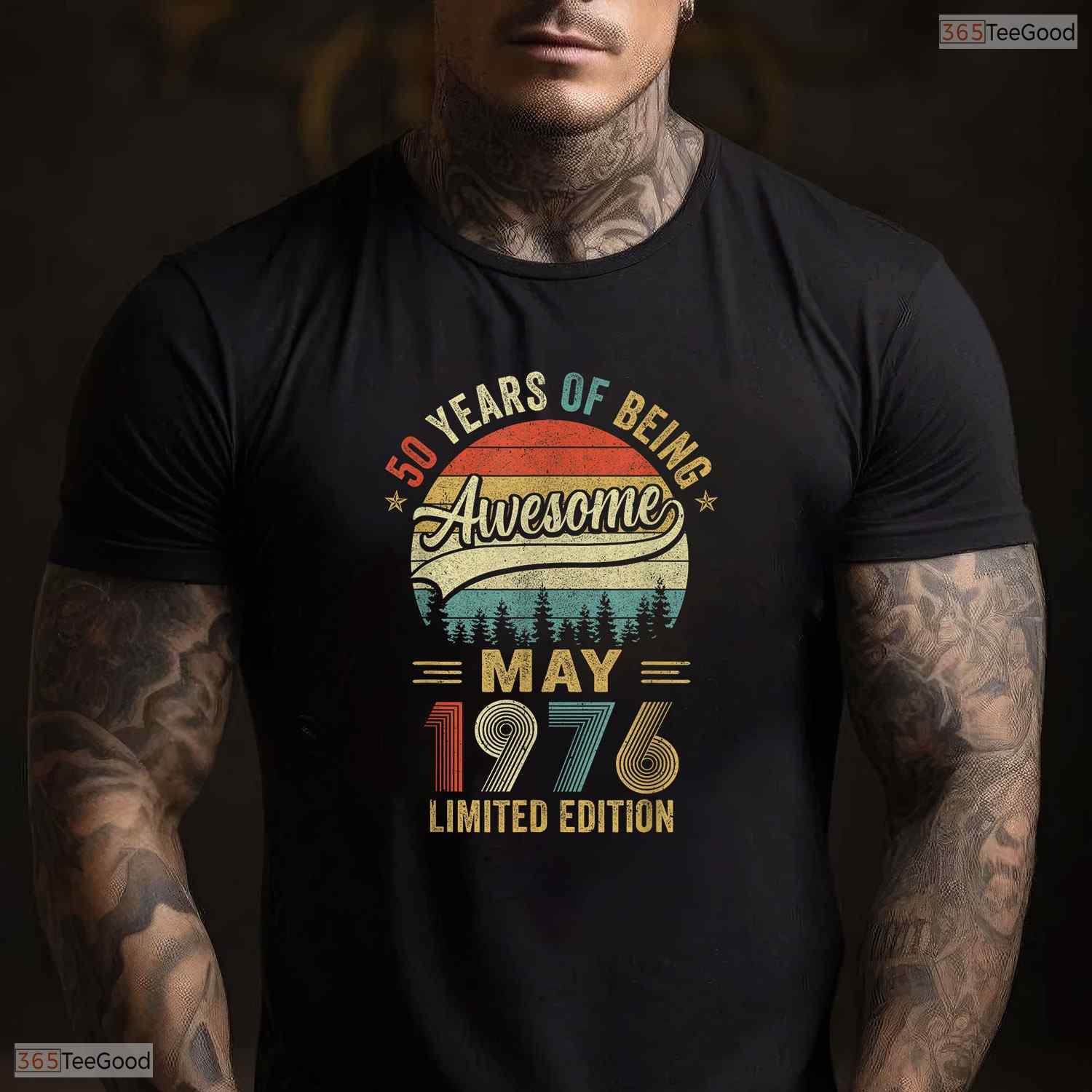 Vintage May 1976 Retro 50 Years Old 50th Birthday T-Shirt For Men And Women