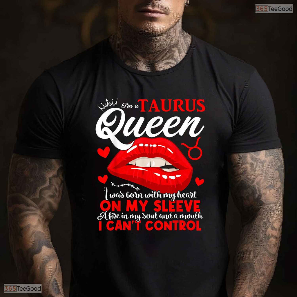Awesome Funny Taurus Queen Zodiac Sign May Women Girls Astrological Graphic T-Shirt