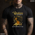 A Beautiful Queen Was Born In May Birthday T-Shirt For Black Women And Girls