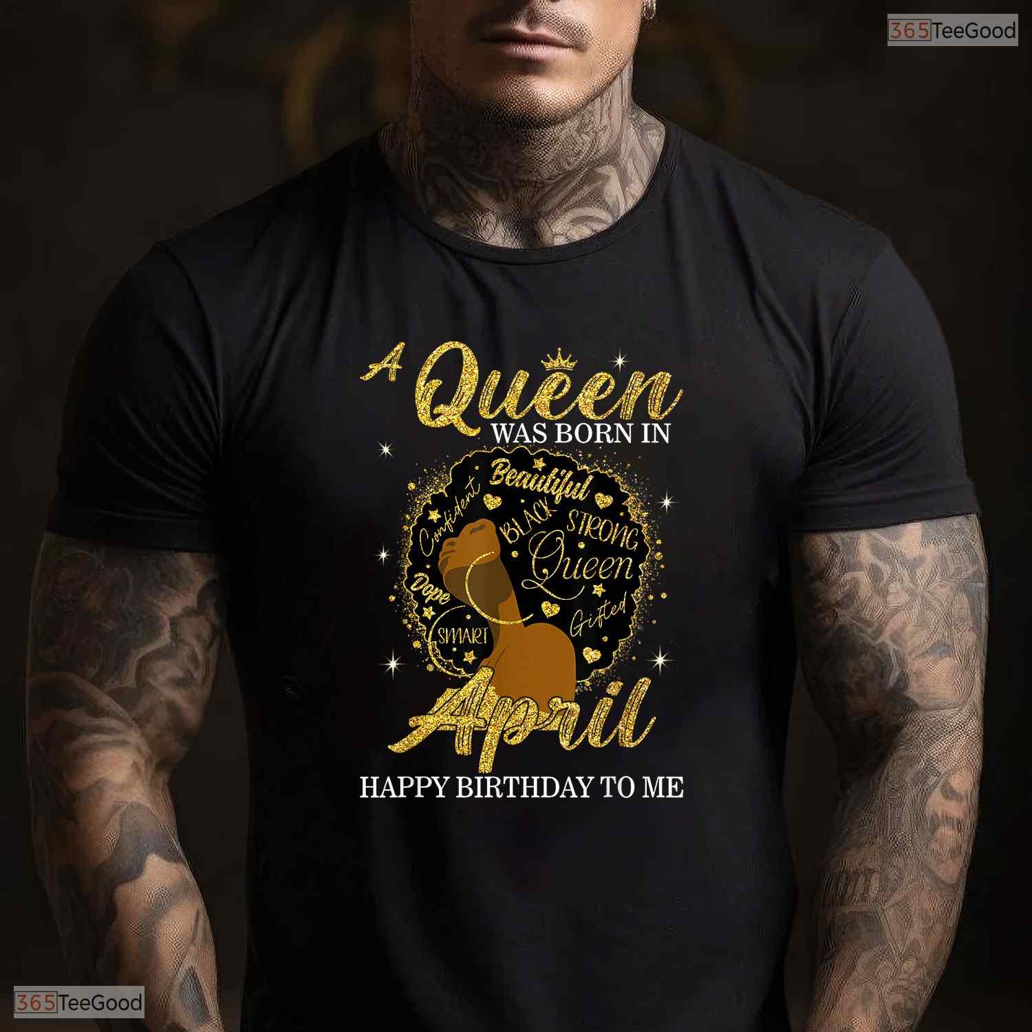 A Beautiful Queen Was Born In May Birthday T-Shirt For Black Women And Girls