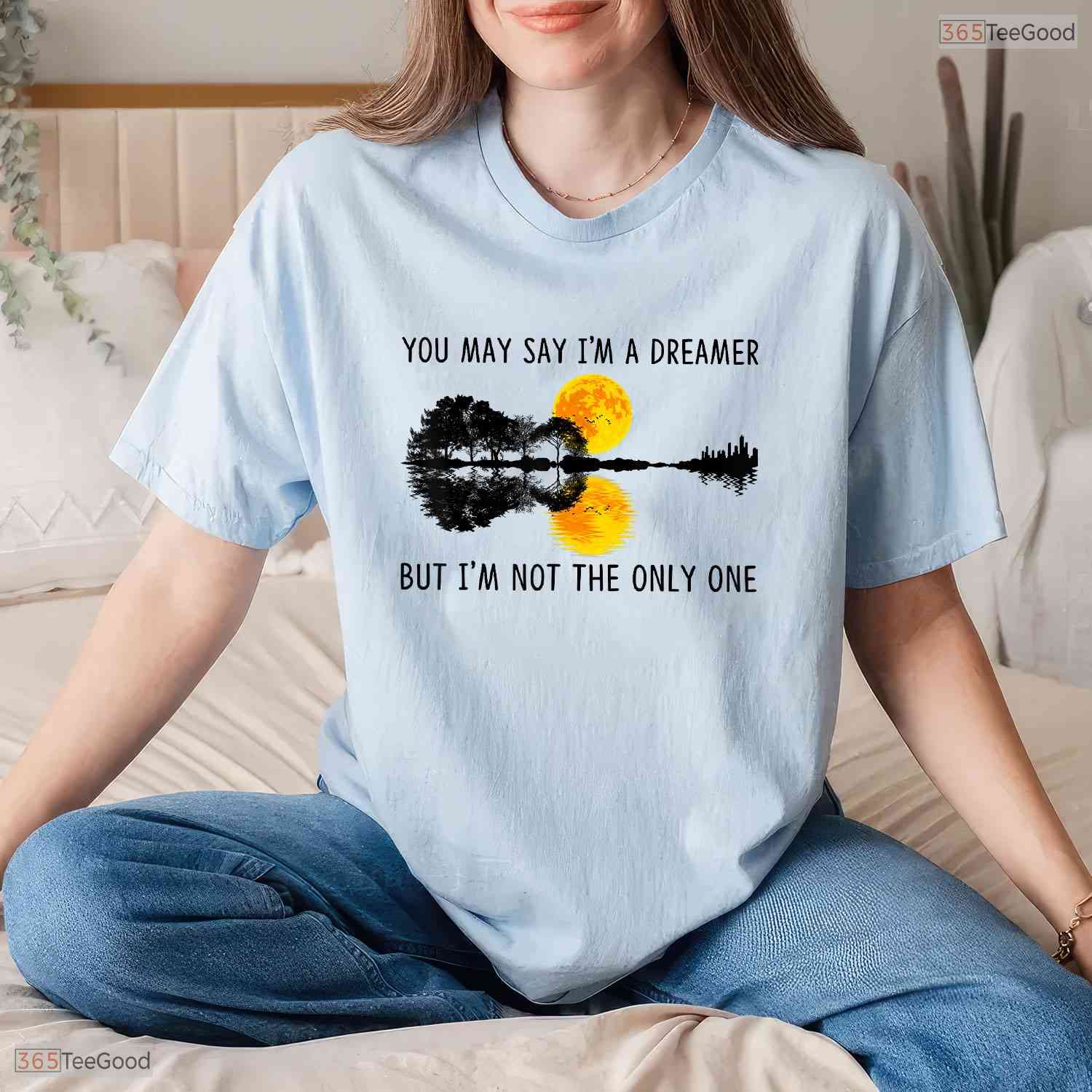 You May Say I Am A Dreamer Guitar Graphic Born In May Birthday T-Shirt Gift