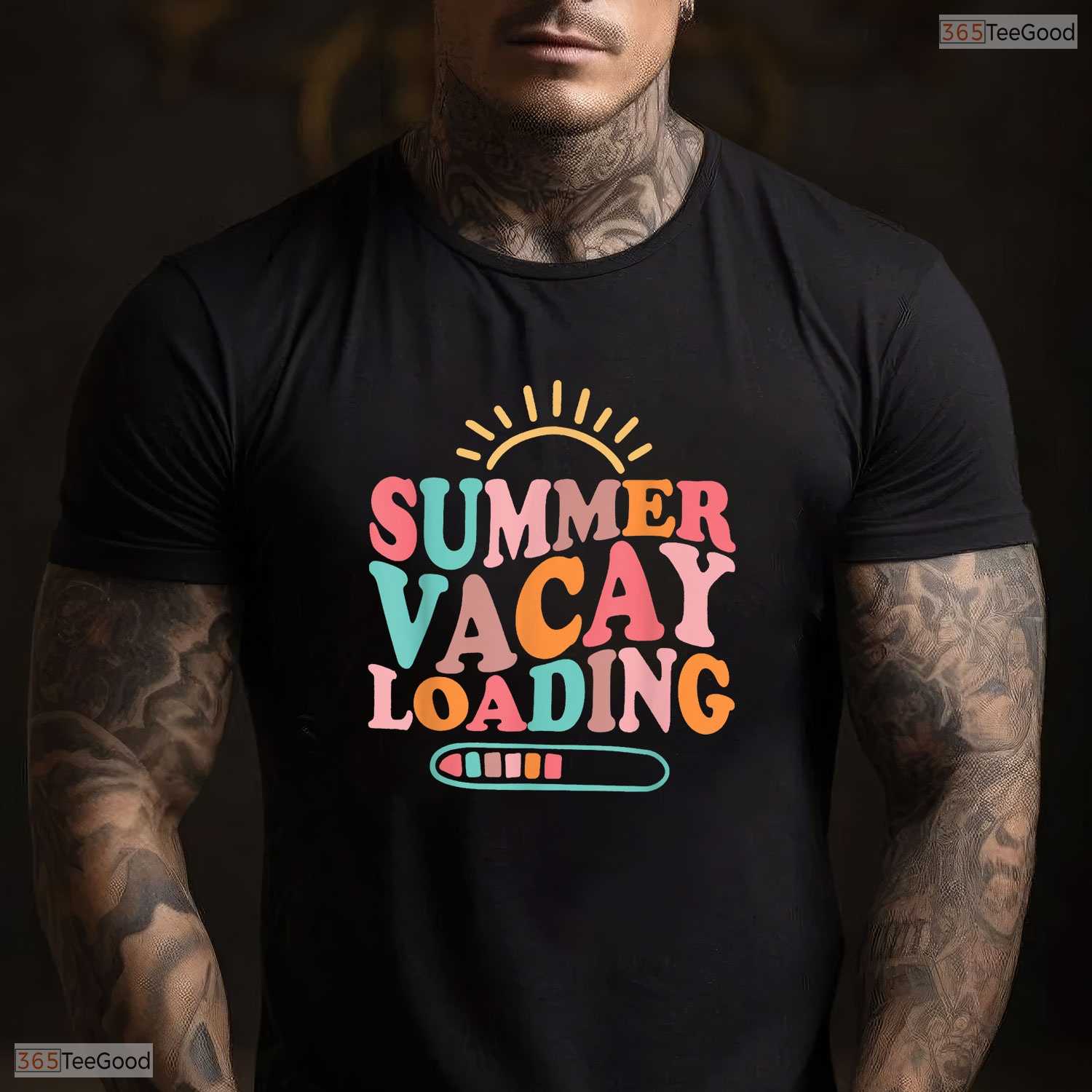 Groovy Summer Vacay Loading T-Shirt- Teacher Last Day May Birthday Shirt Gift