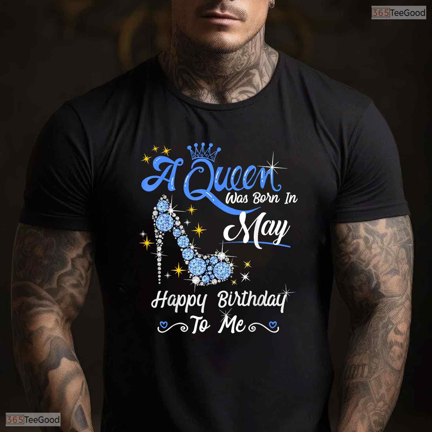 Happy Birthday To Me High Heel T-Shirt- Queen Born In May Birthday Shirt