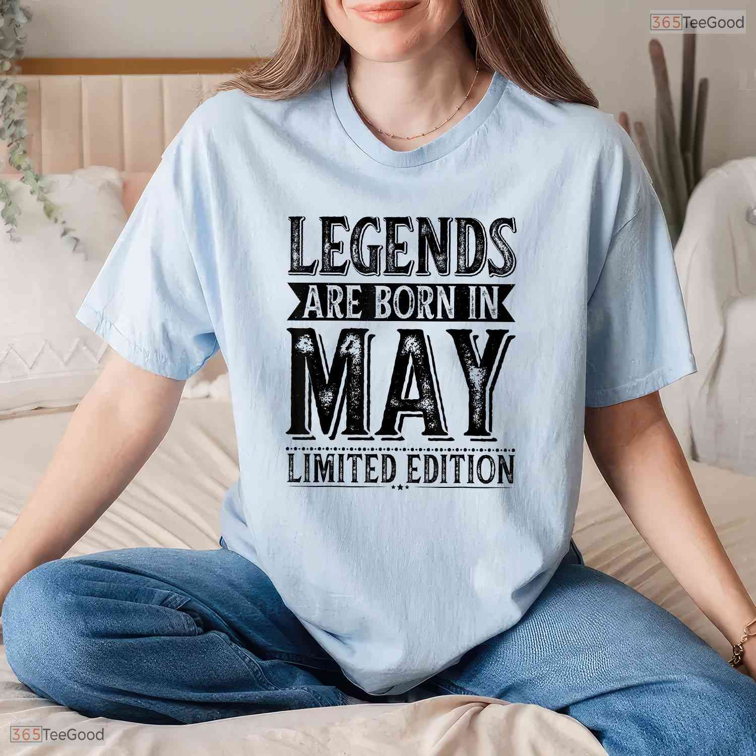 Legends Are Born In The Month Of May T-Shirt- Adult May Birthday Shirt Gift